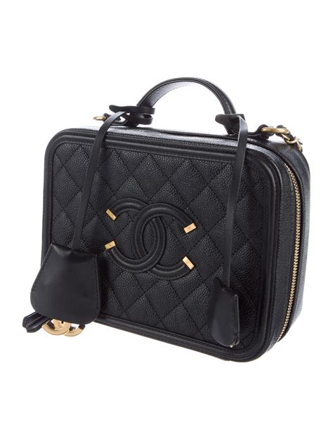 chanel cc filigree vanity case|Chanel vanity bag price.